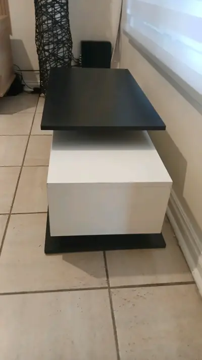 Mesa de centro moderna bicolor 90x40 cm - miniatura 4