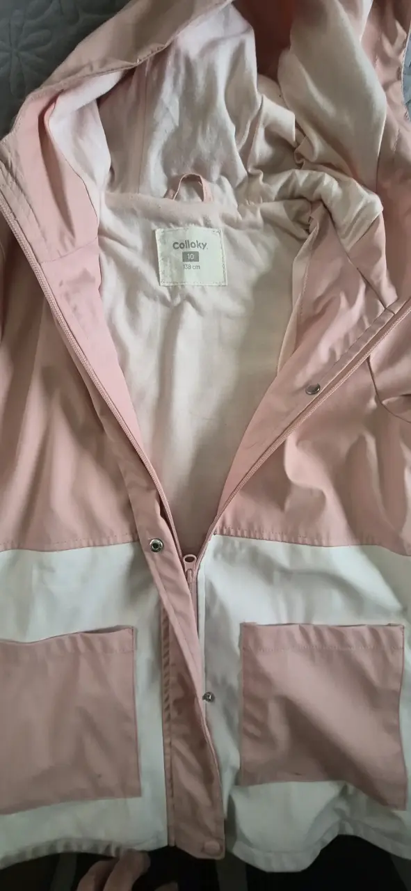 Chaqueta impermeable rosa para niña - 2