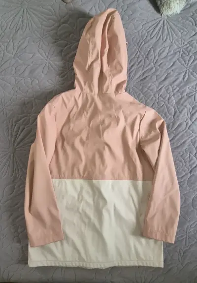 Chaqueta impermeable rosa para niña - miniatura 3
