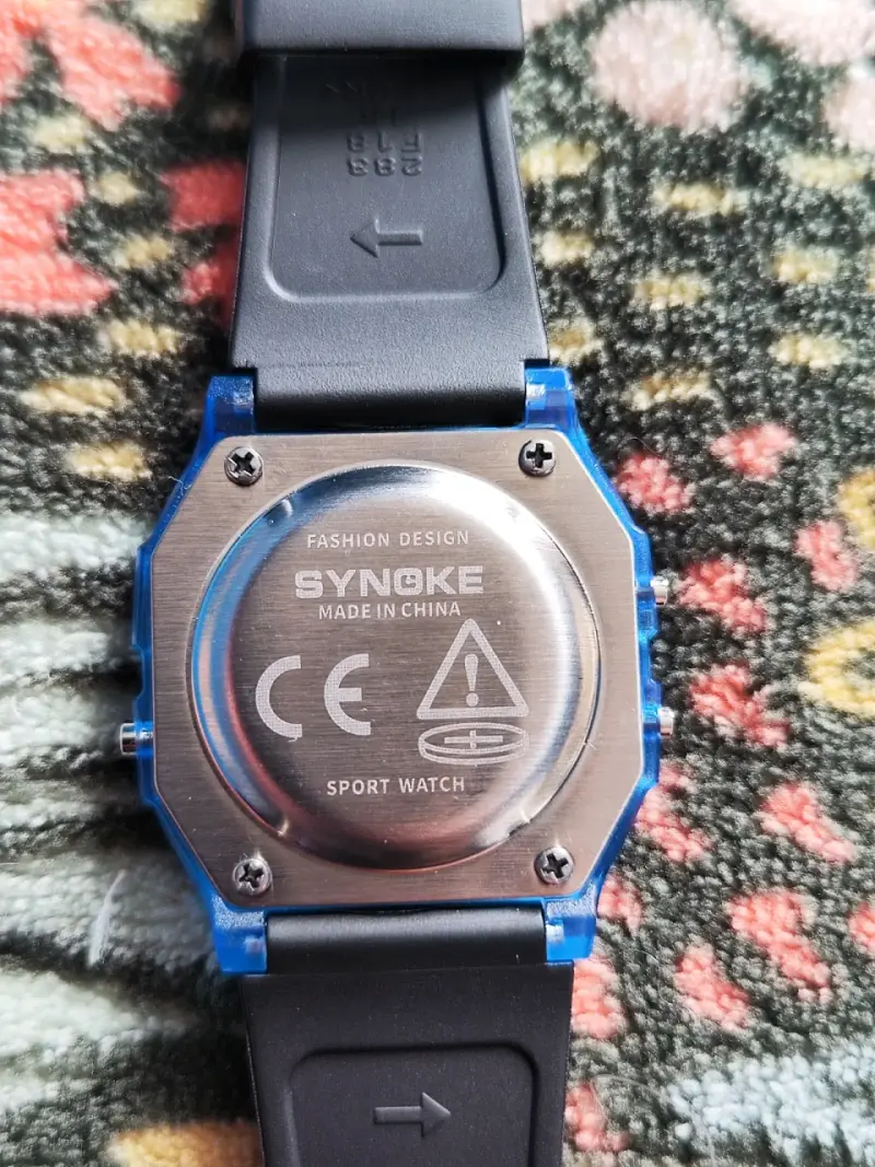 Reloj retro Digital Synoke azul - 3