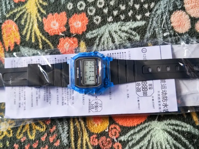 Reloj retro Digital Synoke azul - 4