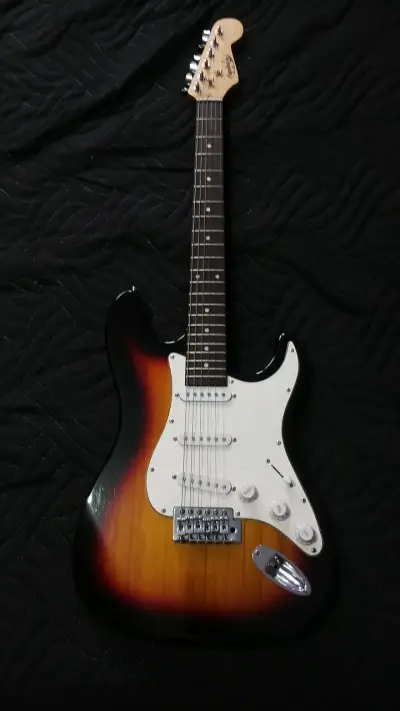 Guitarra eléctrica estilo Stratocaster sunburst - miniatura 1