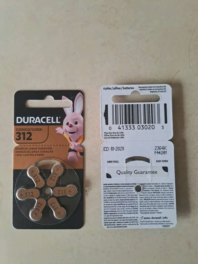 Baterías auditivas Duracell 312 de larga duración - 2