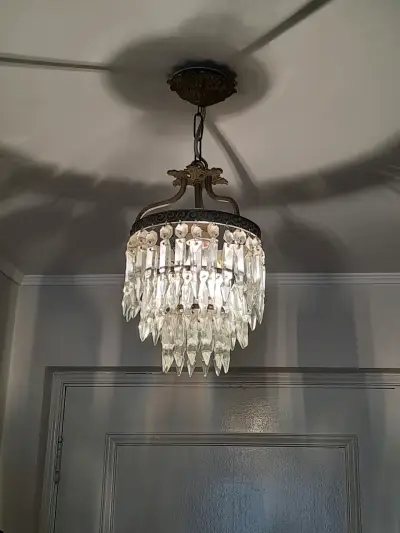 Lámpara de techo colgante de cristal vintage - miniatura 2