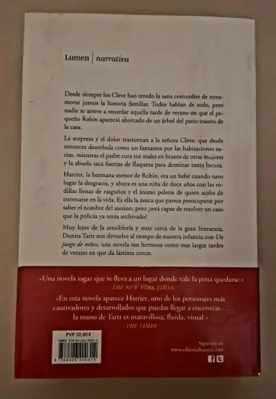 Libro 'Un Juego de Niños' de Donna Tartt - miniatura 2