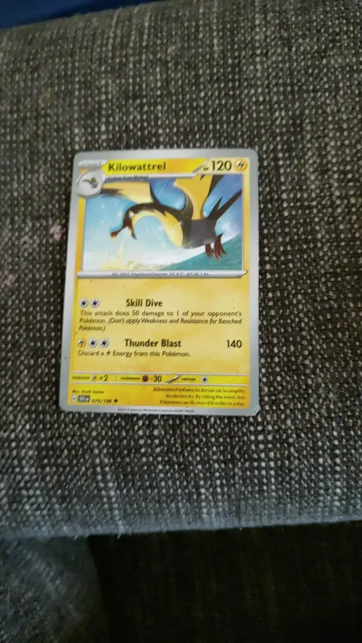 Cartas Pokémon Kilowattrel, Pidgeot V y Houndour - 1