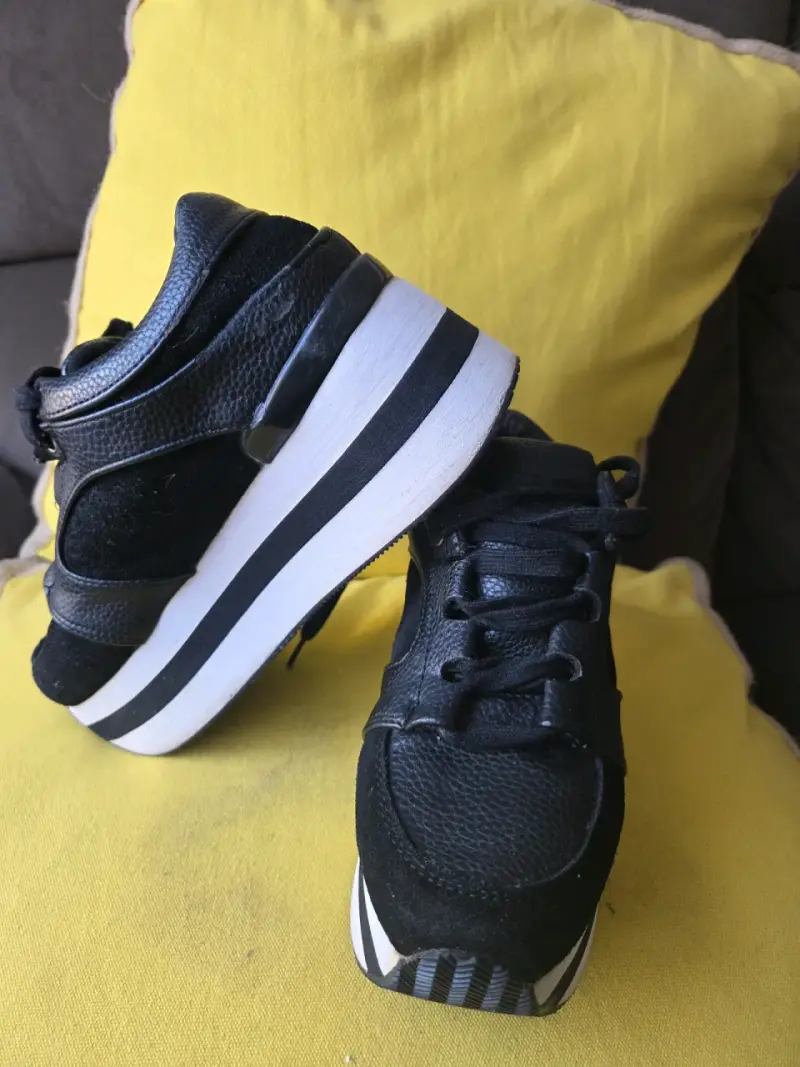 Zapatillas negras con plataforma Gotex - 4