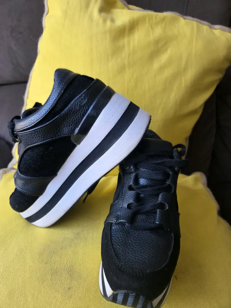 Zapatillas negras con plataforma Gotex - 5