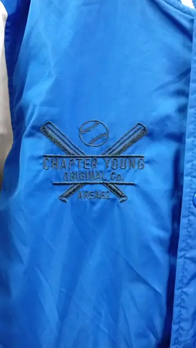 Chaqueta Varsity Azul Chapter Young - miniatura 2