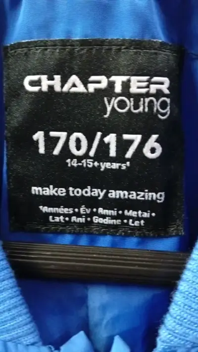 Chaqueta Varsity Azul Chapter Young - miniatura 4