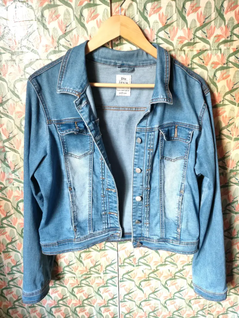 Chaqueta de mezclilla con diseño de flamenco - 1
