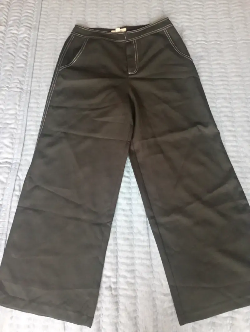 Pantalones anchos de mujer color negro