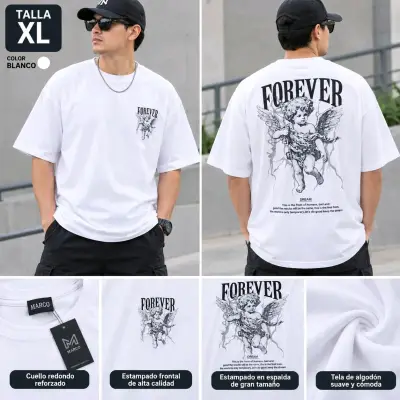 Polera estampada Forever en algodón - miniatura 1
