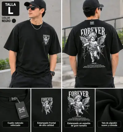 Polera estampada Forever en algodón - miniatura 2