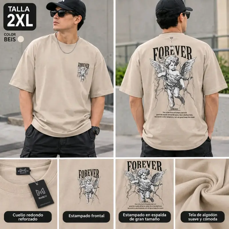 Polera estampada Forever en algodón - 3