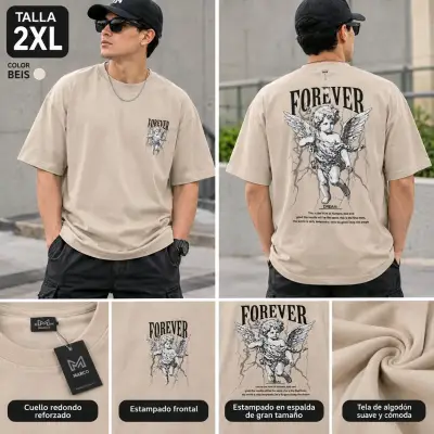 Polera estampada Forever en algodón - miniatura 3
