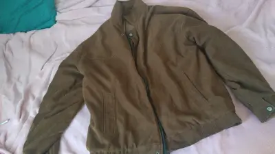 Chaqueta de hombre marrón con cierre - miniatura 1