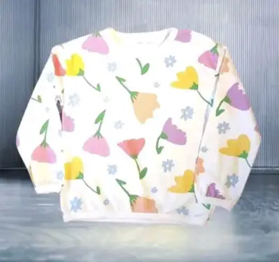 Polerón infantil con estampado floral Sfera - miniatura 1