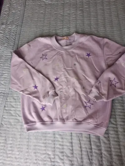 Polerón lila con estrellas para mujer - miniatura 1