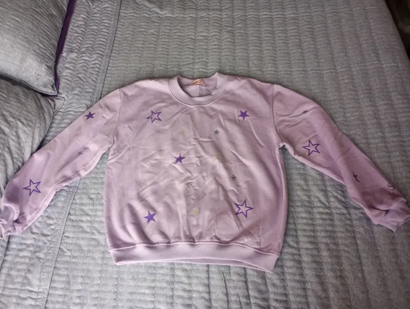 Polerón lila con estrellas para mujer - 2