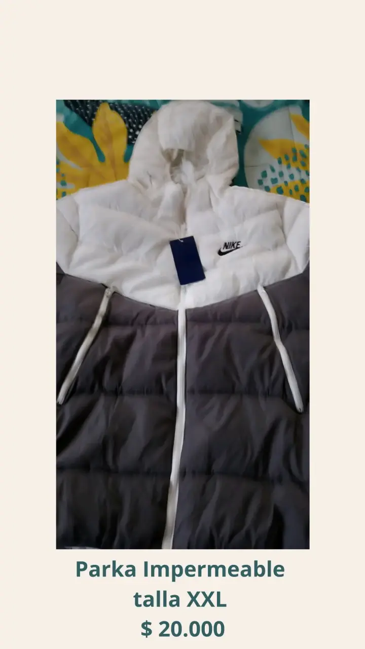 Parka impermeable Nike bicolor talla M - 2