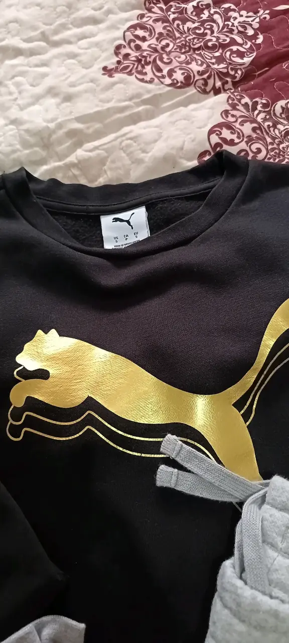 Conjunto deportivo Puma negro y gris para mujer - 2