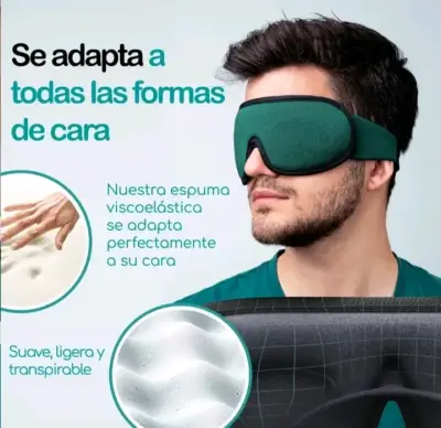 Antifaz para dormir 3D con tapones de oídos - miniatura 6