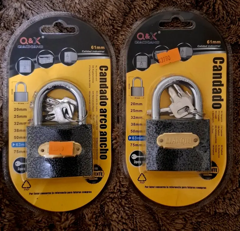 Candado arco ancho 63mm Q&X con llaves
