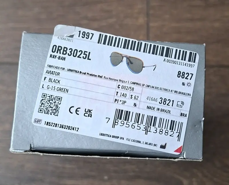 Lentes de Sol Ray-Ban Aviator Negras - 5