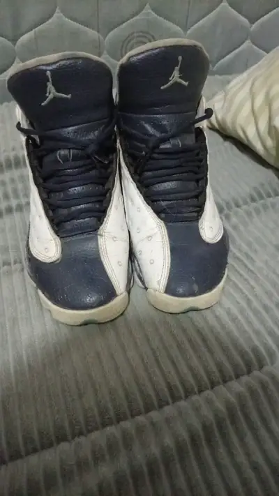 Zapatillas deportivas Air Jordan retro azul y blanco - miniatura 2
