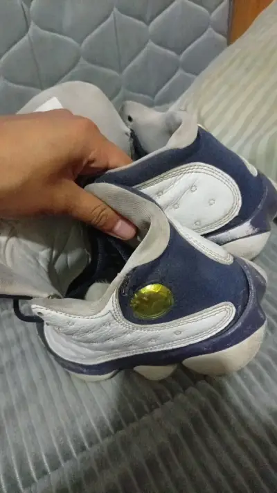 Zapatillas deportivas Air Jordan retro azul y blanco - miniatura 3