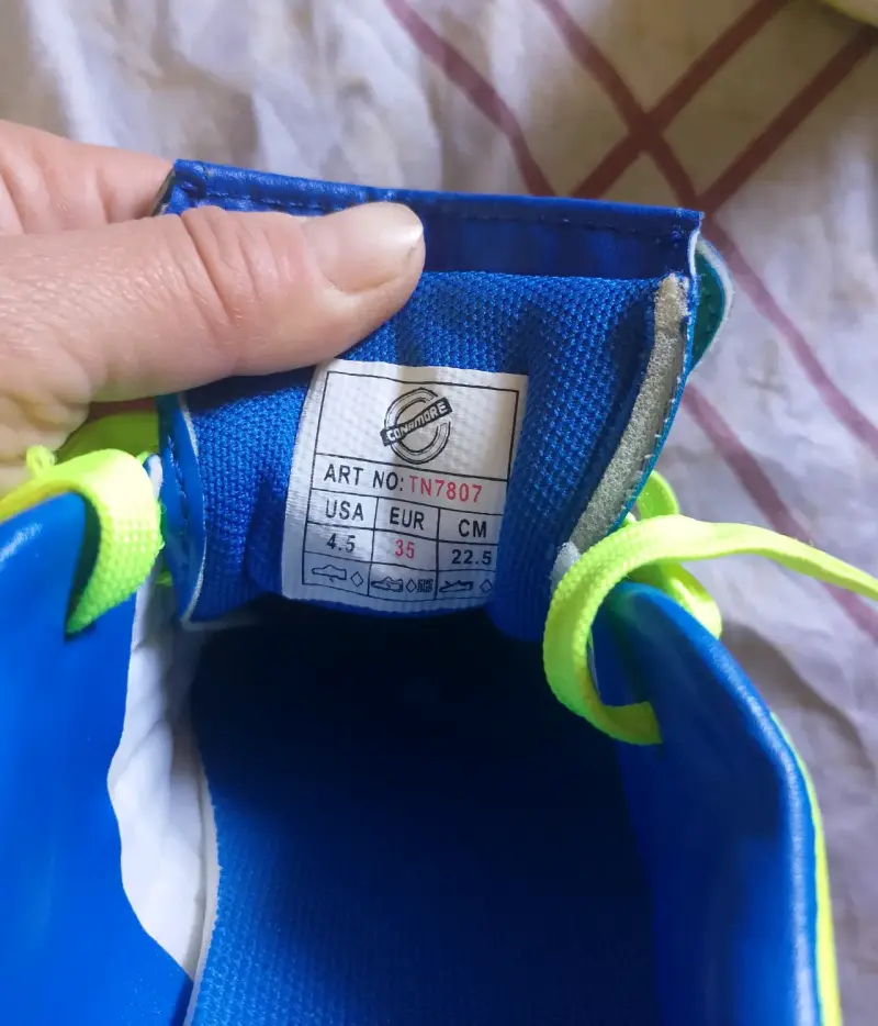 Zapatillas de fútbol para niños Conmodre azul y verde - 4