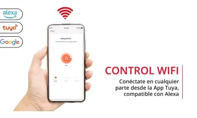 Calefactor eléctrico Kaltemp Wally One 1800W con WiFi - miniatura 2