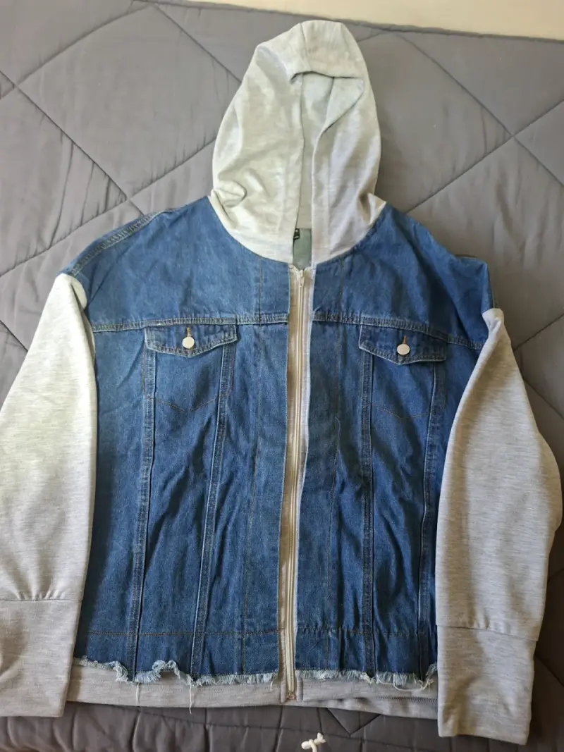 Chaqueta de mezclilla con capucha para hombre - 2