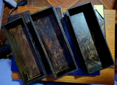 Cajas decorativas de madera con diseño floral - miniatura 4