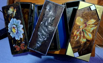 Cajas decorativas de madera con diseño floral - miniatura 5
