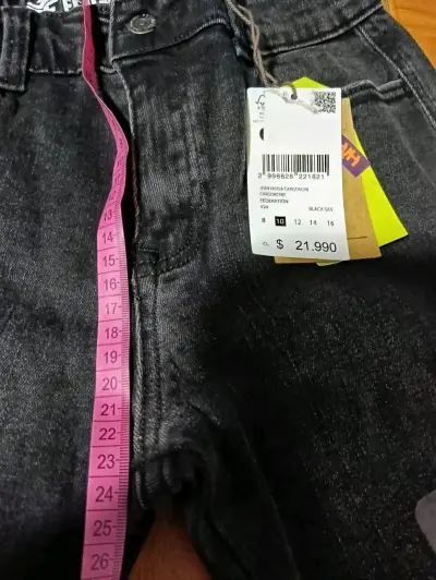 Jeans negros cargo para niño talla 10 - miniatura 1