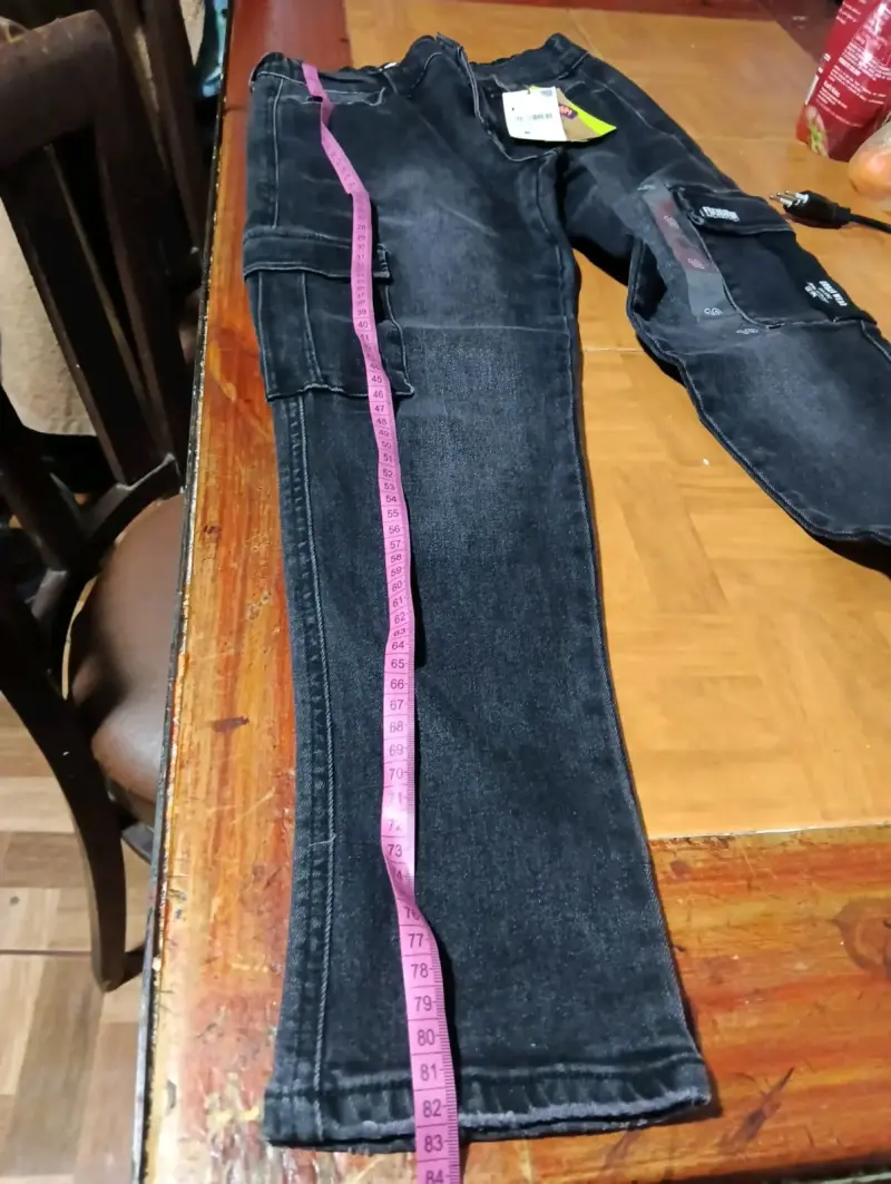 Jeans negros cargo para niño talla 10 - 2