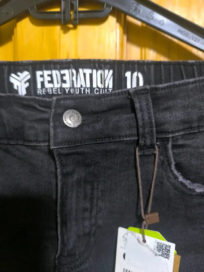 Jeans negros cargo para niño talla 10 - 3