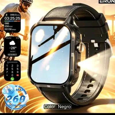 Smartwatch deportivo multifuncional negro - miniatura 1