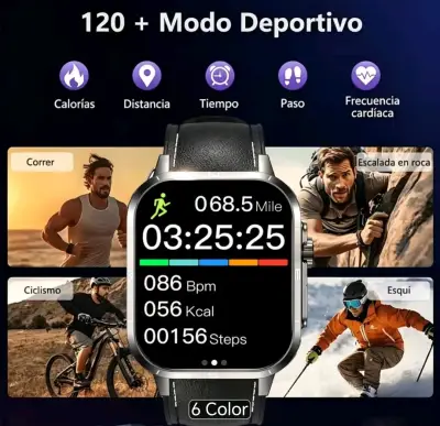 Smartwatch deportivo multifuncional negro - miniatura 3