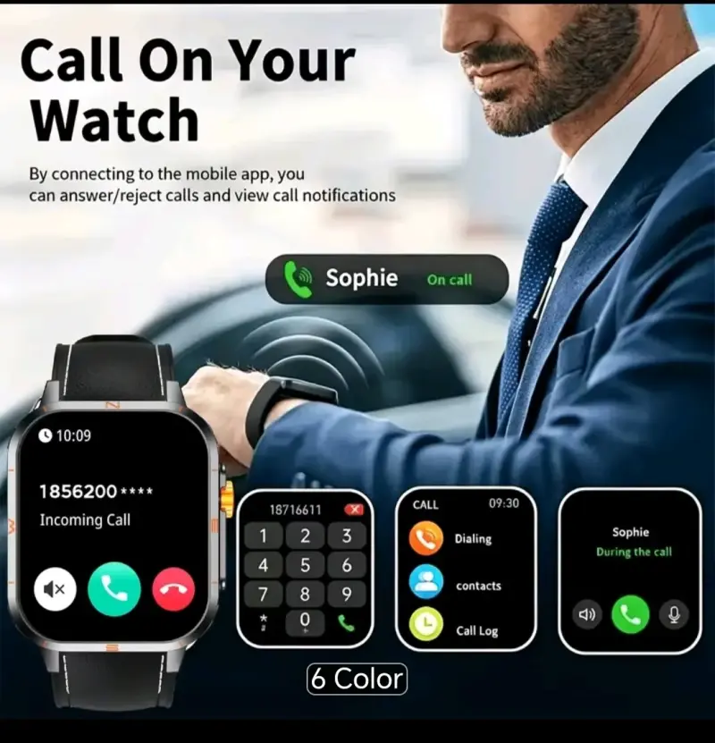 Smartwatch deportivo multifuncional negro - 4