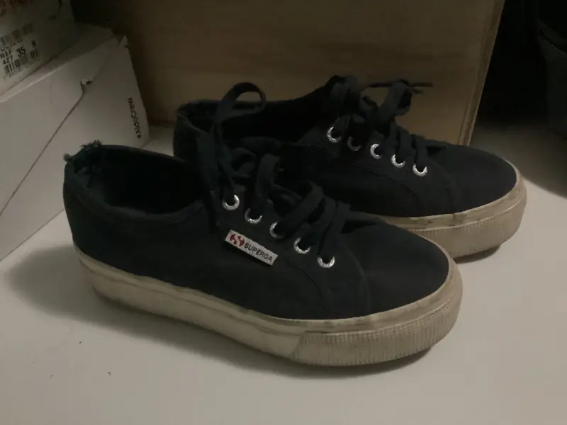 Zapatillas negras Superga de lona - 1