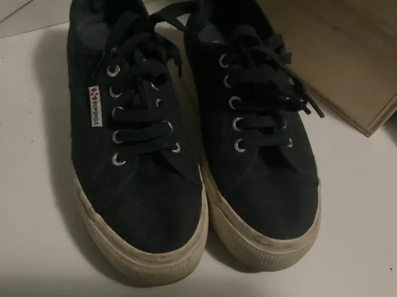 Zapatillas negras Superga de lona - 2