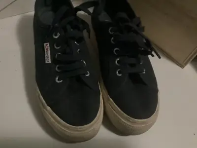 Zapatillas negras Superga de lona - miniatura 2