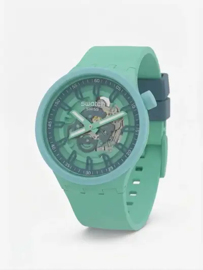 Reloj Swatch Swiss verde transparente - miniatura 1