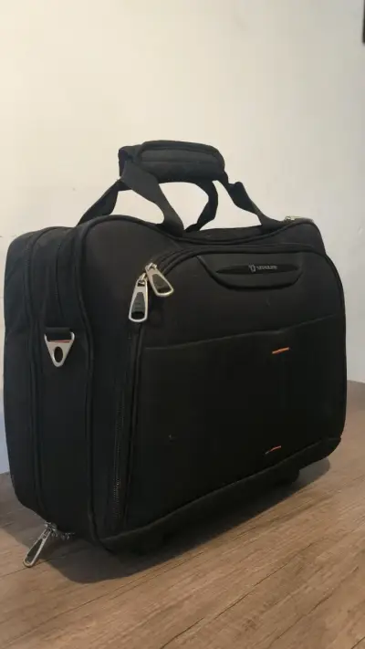 Maleta de viaje negra con ruedas Spoline - miniatura 1