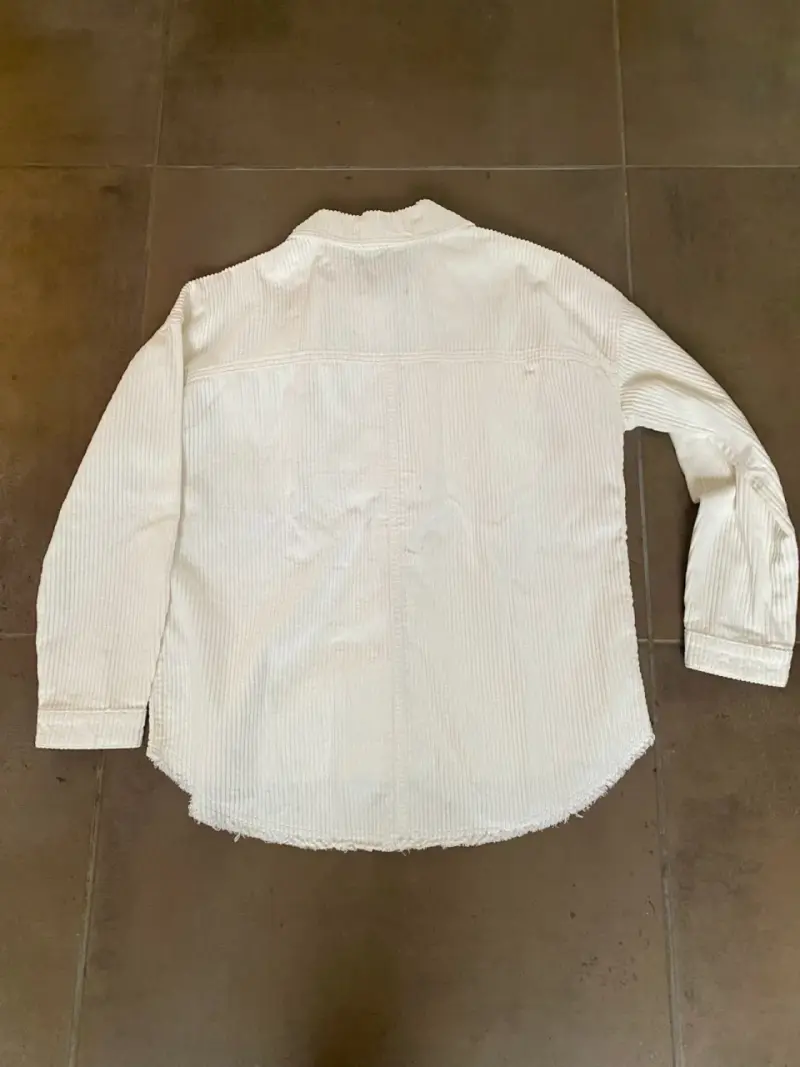 Chaqueta de pana blanca para mujer - 2