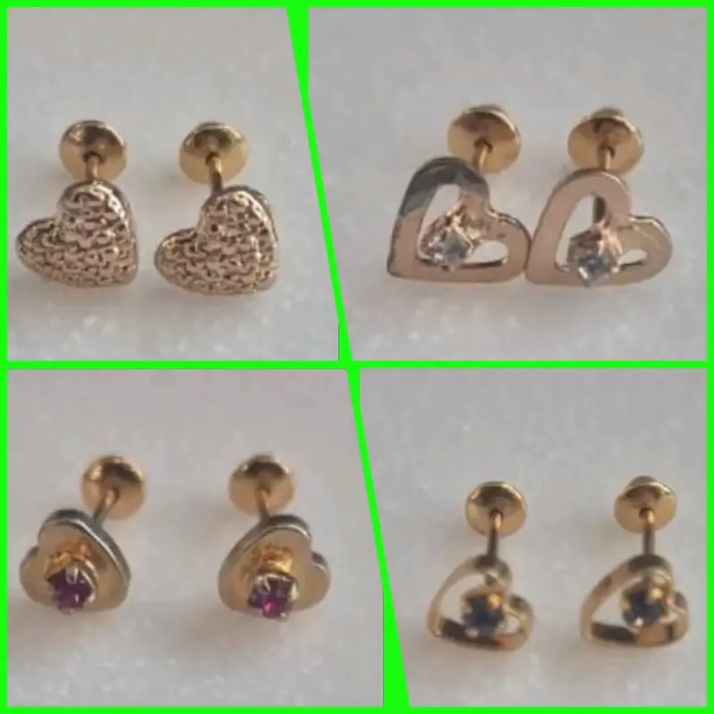 Aros de oro abridores de bebe o 2do agujero - 5