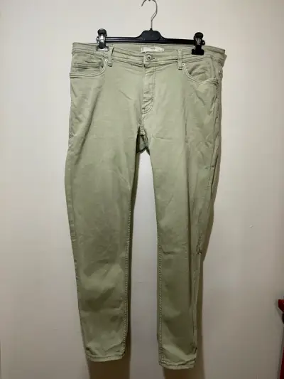 Pantalones verde oliva MNG Skinny Fit para hombre - miniatura 1